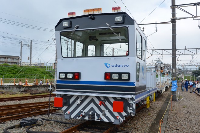 小田急ファミリー鉄道展2015、レール運搬車